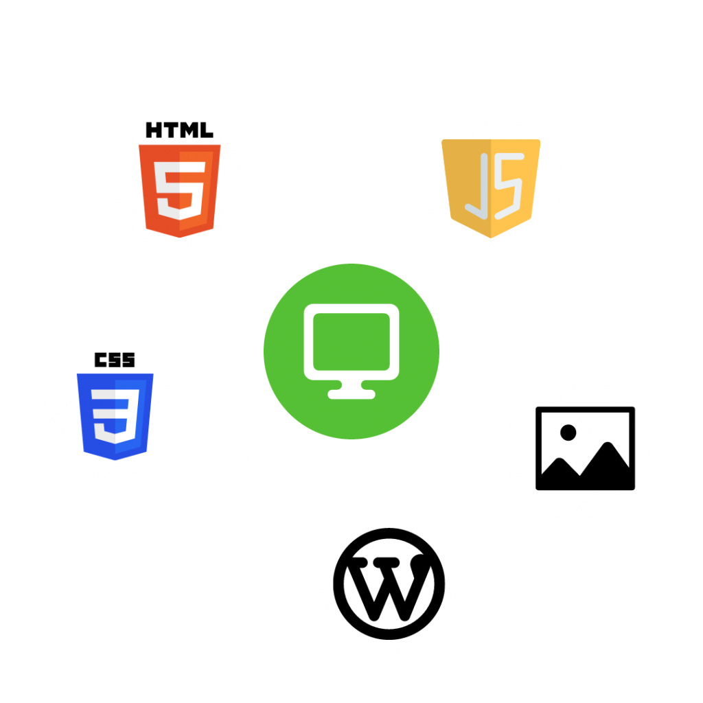 Website Erstellung Mittweida Programme mit HTML, CSS, Java, WordPress Logos